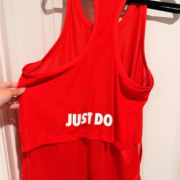 Nike Bright Red Mesh Racerback Tank - Picture 3 of 3